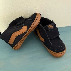 Vans Kids Black and Tan Sneakers